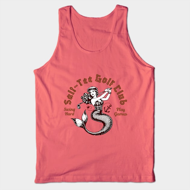 Vintage Salt-Tee Golf Club Mermaid Tank Top by ArtOnTheRun